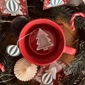 Christmas tree tea bag