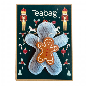 Gingerbread-shaped tea bag
